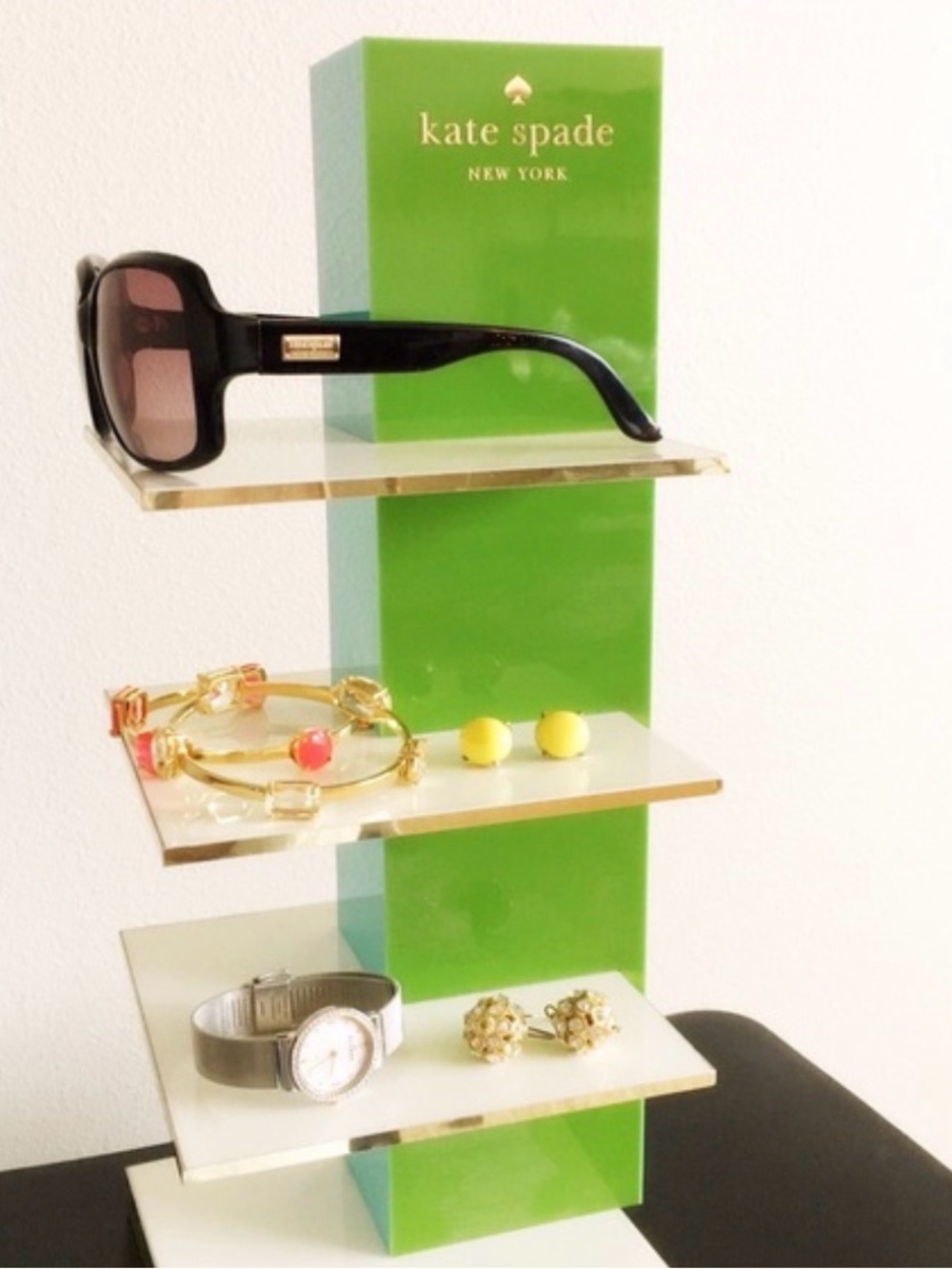 Kate Spade Sunglasses Jewelry 4 Tier Shelf Display Logo Tower